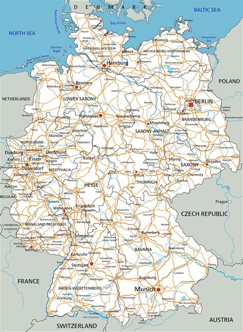 printable road map of germany.